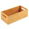 mDesign Bamboo Kitchen Fridge & Drawer Organizer Tray - Natural Wood